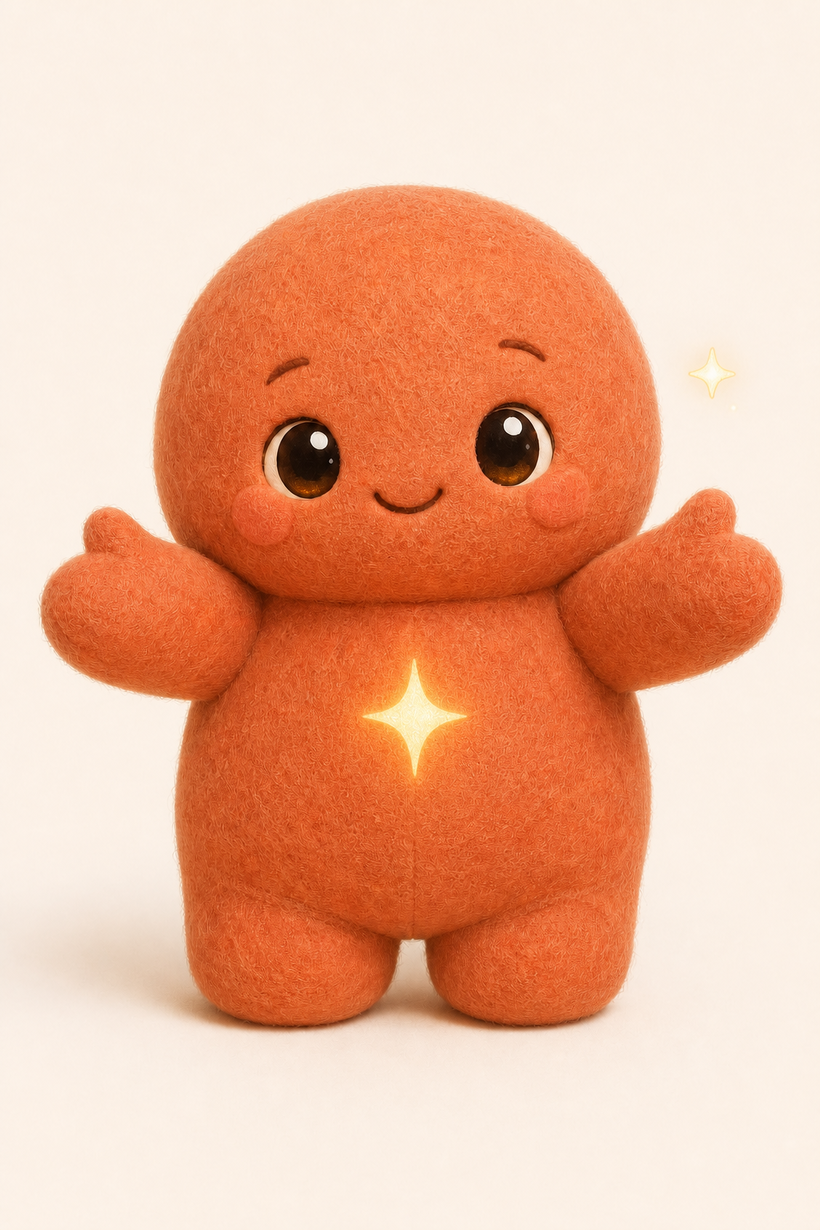 The coral plush co-pilot, the friendly AI sidekick for Claude, Actually